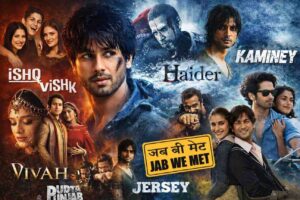 Top 10 Shahid Kapoor movies featured image showing his iconic Bollywood films